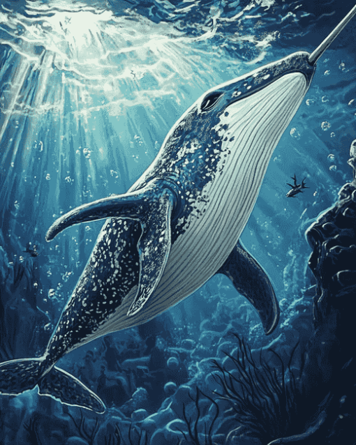 Aesthetic Narwhal Marine Diamond Painting