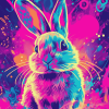 Aesthetic Neon Rabbit Diamond Painting