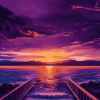 Aesthetic Ocean Sunset Diamond Painting