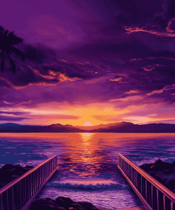 Aesthetic Ocean Sunset Diamond Painting