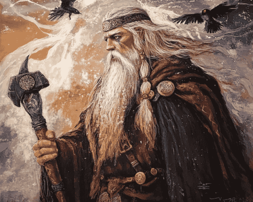 Aesthetic Odin Nordic Fantasy Diamond Painting