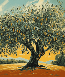 Aesthetic Olive Tree Diamond Painting