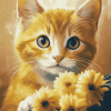 Aesthetic Orange Tabby Kittens Diamond Painting