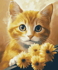 Aesthetic Orange Tabby Kittens Diamond Painting