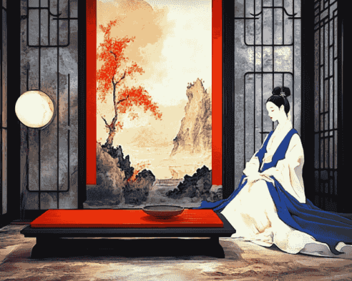 Aesthetic Oriental Diamond Painting