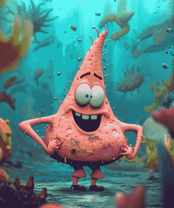 Aesthetic Patrick Star Animation Diamond Painting