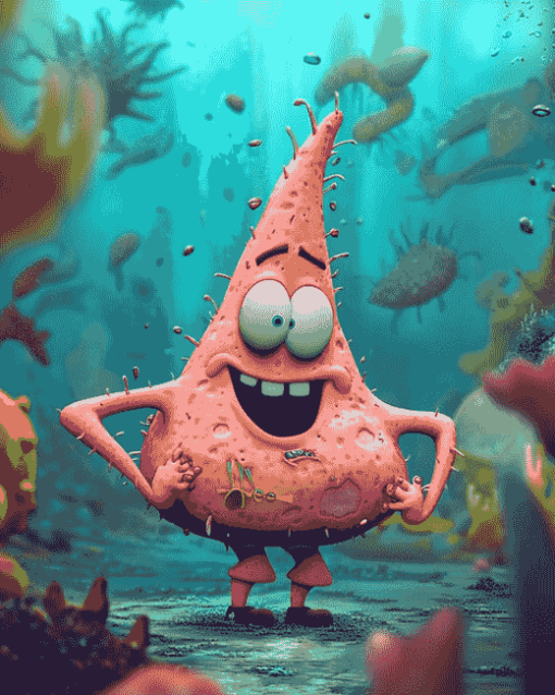 Aesthetic Patrick Star Animation Diamond Painting