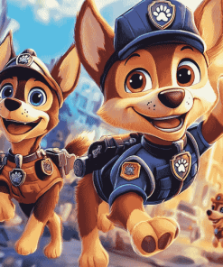 Aesthetic Paw Patrol Fantasy Diamond Painting