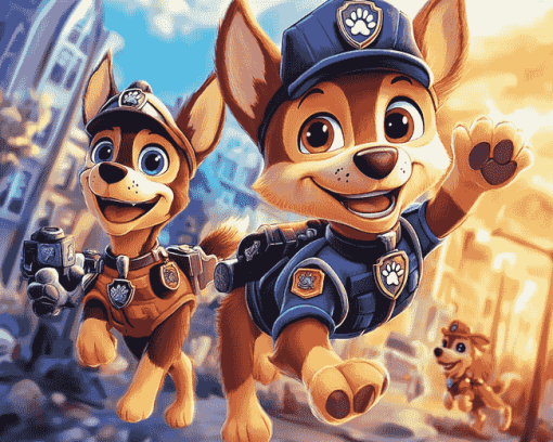 Aesthetic Paw Patrol Fantasy Diamond Painting