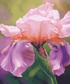 Aesthetic Pink Iris Blossoms Diamond Painting