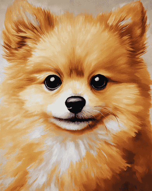 Aesthetic Pomchi Puppy Diamond Painting