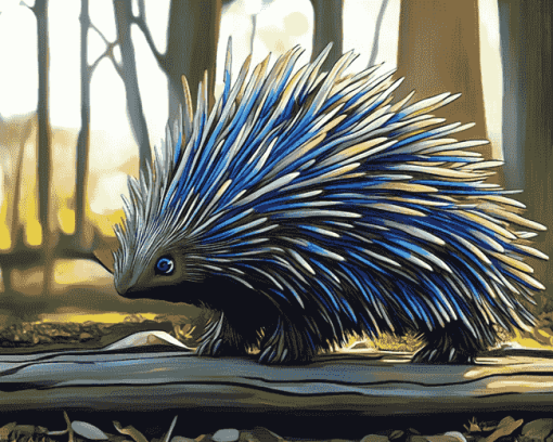 Aesthetic Porcupine Animation Diamond Painting