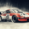 Aesthetic Porsche Race Diamond Painting