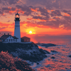 Aesthetic Portland Head Light Diamond Painting