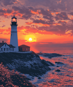 Aesthetic Portland Head Light Diamond Painting