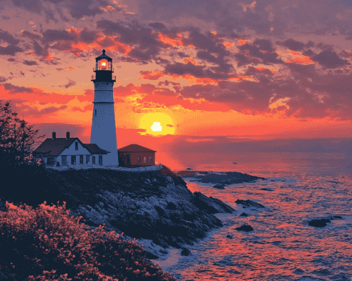 Aesthetic Portland Head Light Diamond Painting