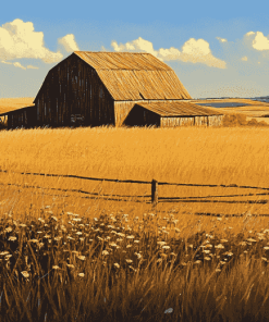 Aesthetic Prairie Barns Diamond Painting