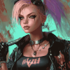 Aesthetic Punk Girl Animation Diamond Painting