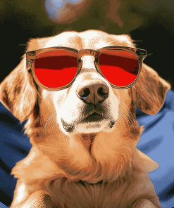 Aesthetic Puppy Sunglasses Diamond Painting