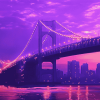 Aesthetic Purple Cityscape Diamond Painting