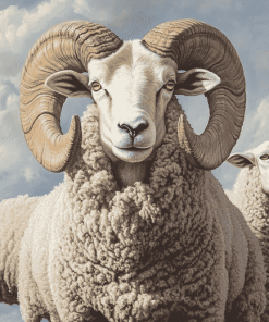 Aesthetic Ram Sheep Diamond Painting