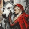 Aesthetic Red Riding Fantasy Diamond Painting