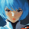 Aesthetic Rei Ayanami Anime Diamond Painting