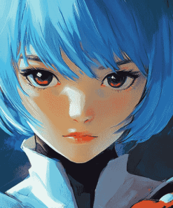 Aesthetic Rei Ayanami Anime Diamond Painting