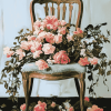 Aesthetic Roses on Chair Diamond Painting