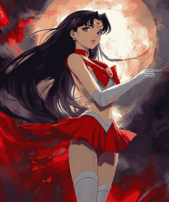 Aesthetic Sailor Mars Anime Diamond Painting