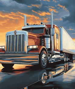 Aesthetic Semi Trucks Diamond Painting