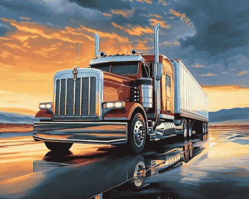 Aesthetic Semi Trucks Diamond Painting