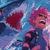 Aesthetic Shark Boy Anime Diamond Painting