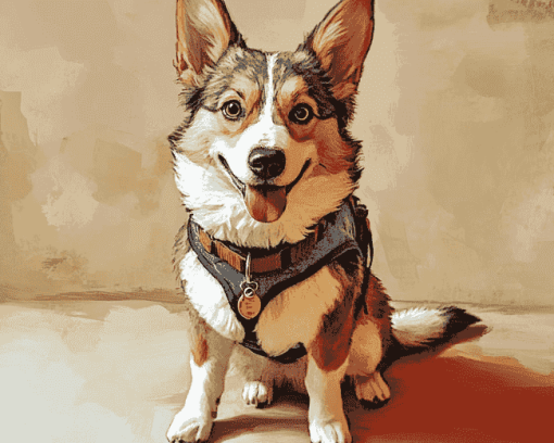 Aesthetic Siborgi Puppy Diamond Painting