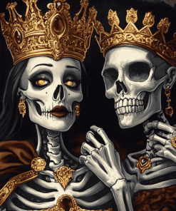 Aesthetic Skull King and Queen Diamond Painting