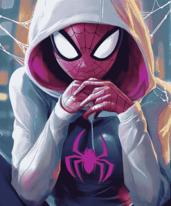 Aesthetic Spider Gwen Animation Diamond Painting