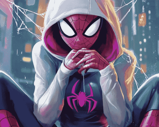 Aesthetic Spider Gwen Animation Diamond Painting