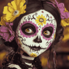 Aesthetic Sugar Skull Girl Diamond Painting