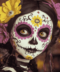 Aesthetic Sugar Skull Girl Diamond Painting