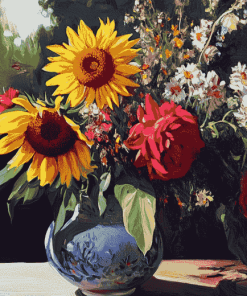 Aesthetic Sunflower Vase Art Diamond Painting