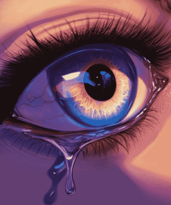 Aesthetic Tearful Eye Anime Diamond Painting