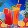 Aesthetic Tropical Juices Diamond Painting