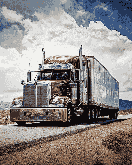 Aesthetic Truck Engines Diamond Painting finalizing artwork image step3
