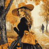 Aesthetic Vintage Autumn Woman Diamond Painting