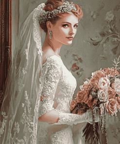 Aesthetic Vintage Bride Diamond Painting