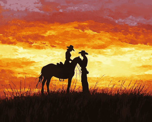 Aesthetic Western Silhouette Diamond Painting