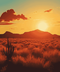 Aesthetic Western Sunset Diamond Painting