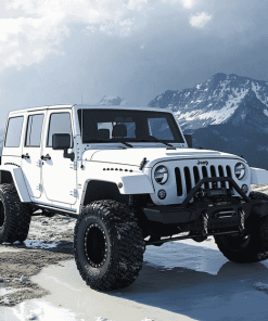 Aesthetic White Jeep Jku Diamond Painting