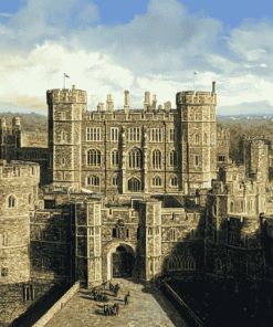 Aesthetic Windsor Castle Painting