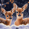 Aesthetic Winter Deer Diamond Painting